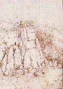 LEONARDO da Vinci A rock gorge Spain oil painting artist